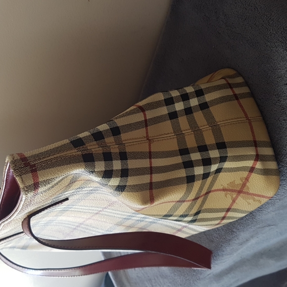 Burberry Beige Haymarket Check Canvas Shopper Large - Picture 5 of 15